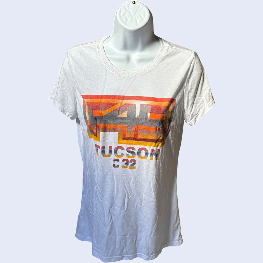 District S Casual Graphic T-Shirt White Crewneck